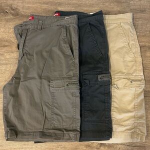 UNIONBAY Men's Cargo Shorts Set - Gray, Dark Charcoal, Khaki